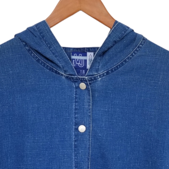 Venezia Jeans Jeans Hooded Jacket Dark Wash - Picture 2 of 8